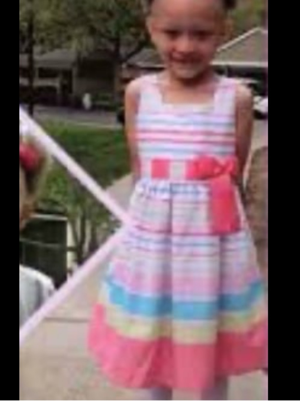 Bonnie Jean Girls Multi-Color Striped Dress | 7